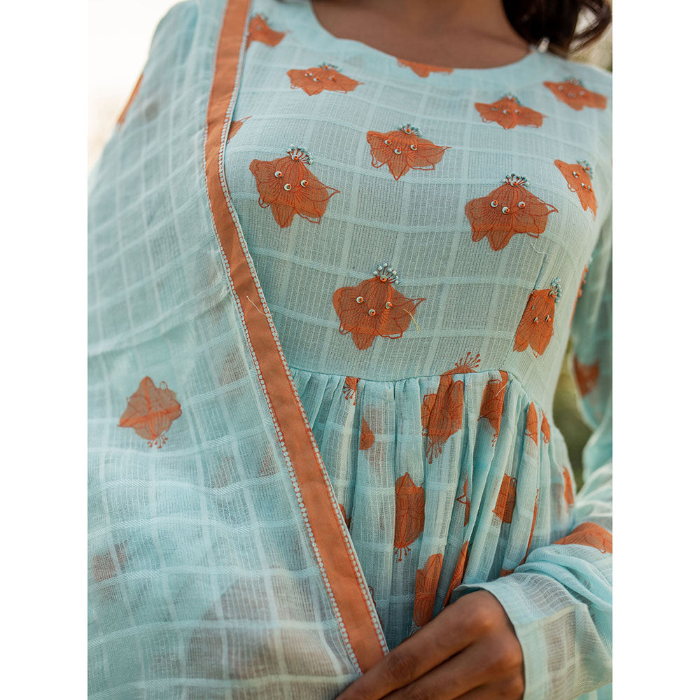 Baise Gaba Blue Bell Dupatta