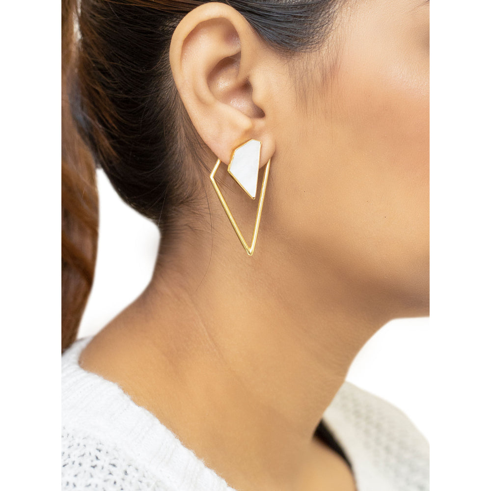 VARNIKA ARORA Suave White Earrings