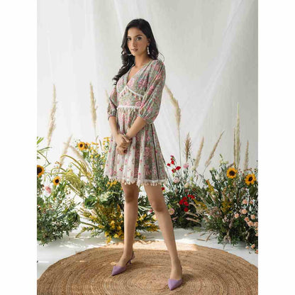 Old Marigold Diaz Corset Grey Dress