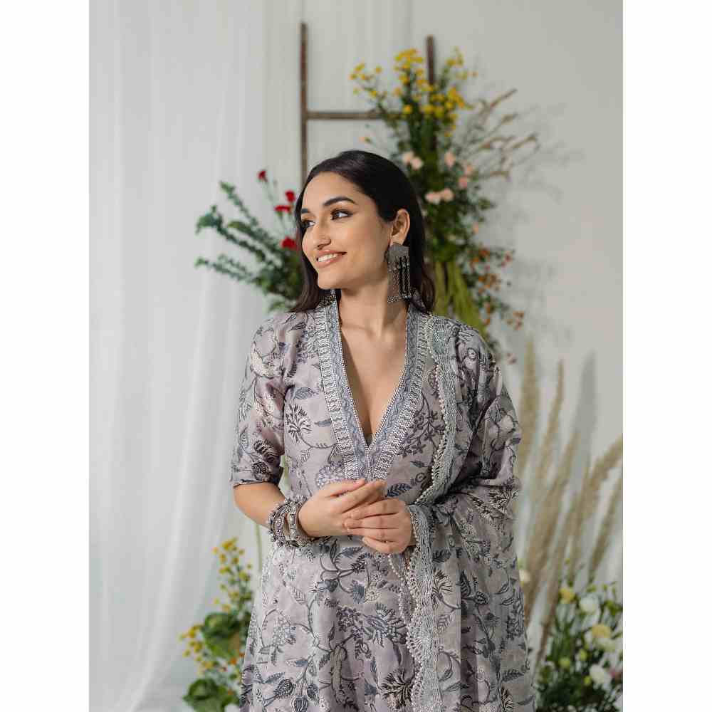 Old Marigold Daisy Anarkali (Set of 3)