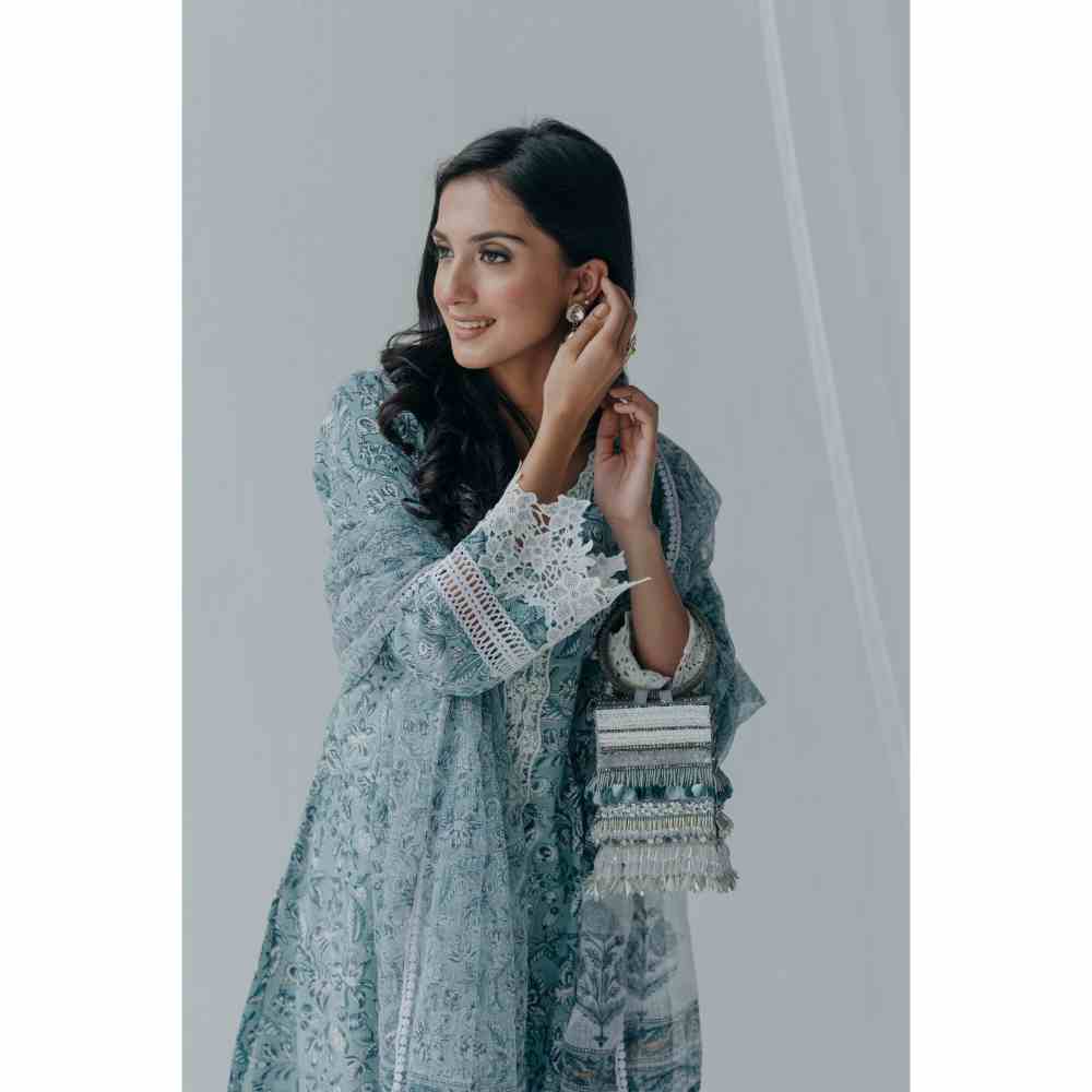Old Marigold Floral Printed Aria Cotton Kurta (Set of 2)