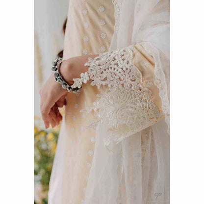 Old Marigold Maria Beige Mulmul Kurta