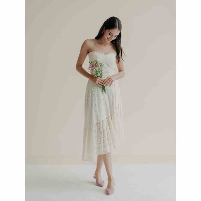 Old Marigold Ophelia Corset Midi Dress with Belt (Set of 2)