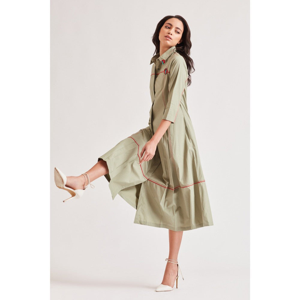 Our Love Madrid Dress With 3D Butterflies On Collar