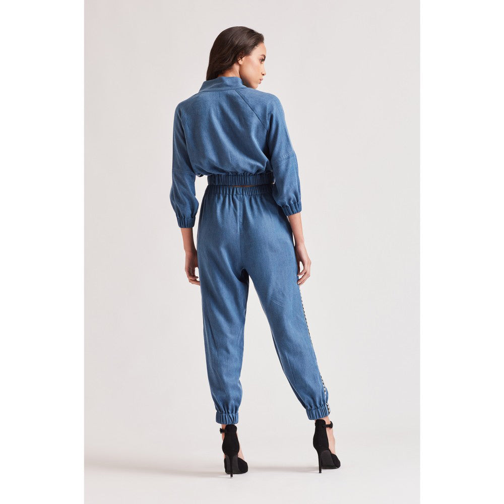 Our Love Love Denim Blue Bomber Jacket