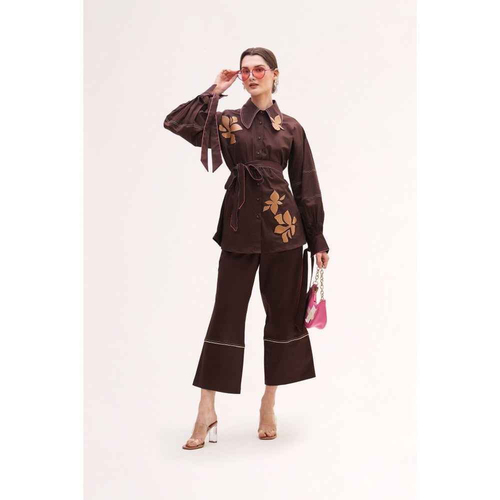 Our Love Bianca Applique Shirt With Trousers (Set of 3)