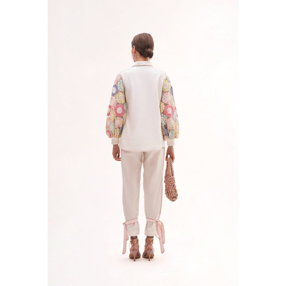 Our Love Mystic Embroidered Shirt With Pants (Set of 2)