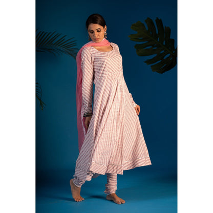 PANTS AND PAJAMAS Pink Neeta Sequined Dupatta