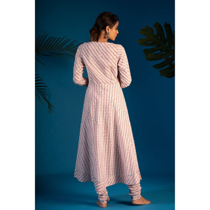 PANTS AND PAJAMAS Pink Neeta Sequined Dupatta