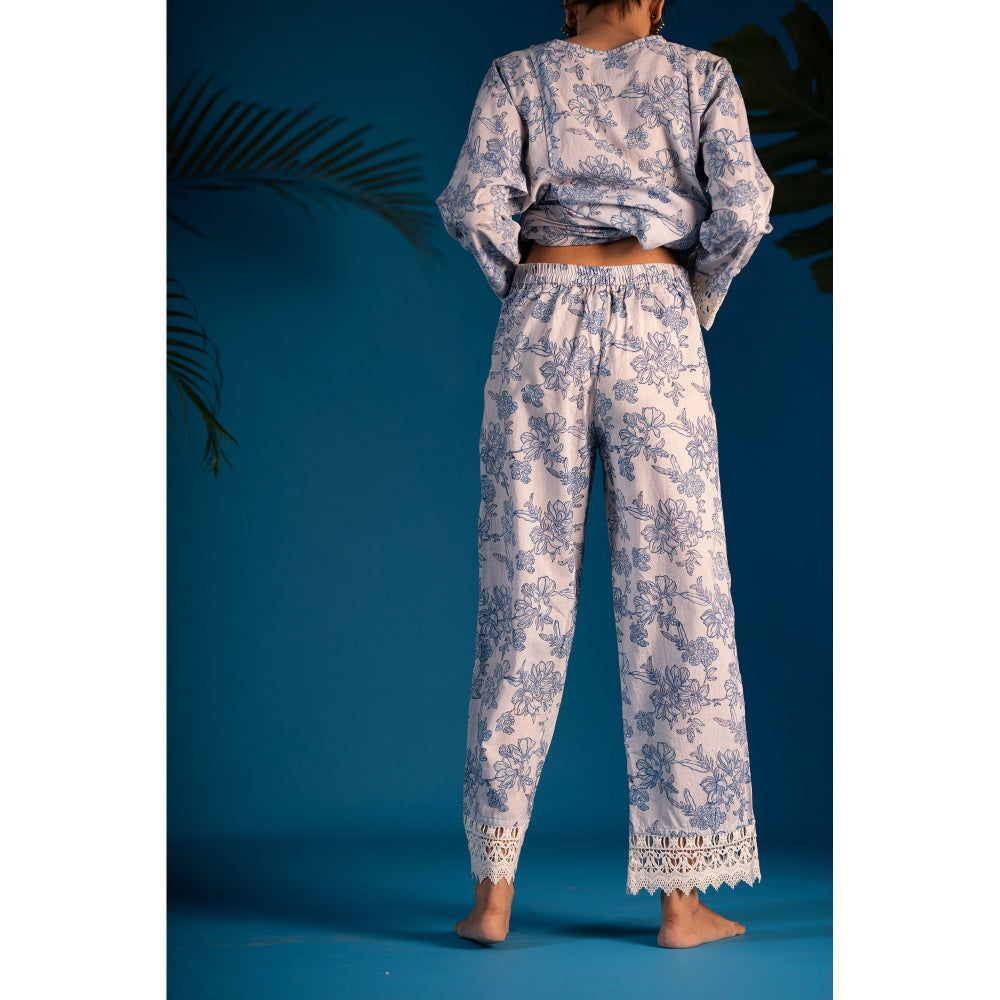 PANTS AND PAJAMAS White Mehara Sequined Kota Dupatta