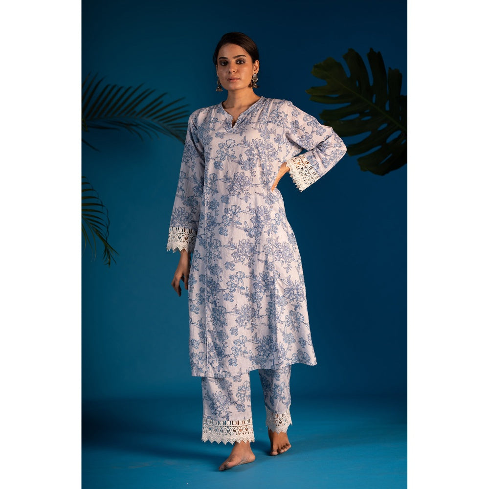 PANTS AND PAJAMAS White Mehara Sequined Kota Dupatta