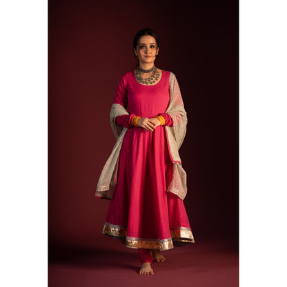 PANTS AND PAJAMAS Pink Mangal Churidar