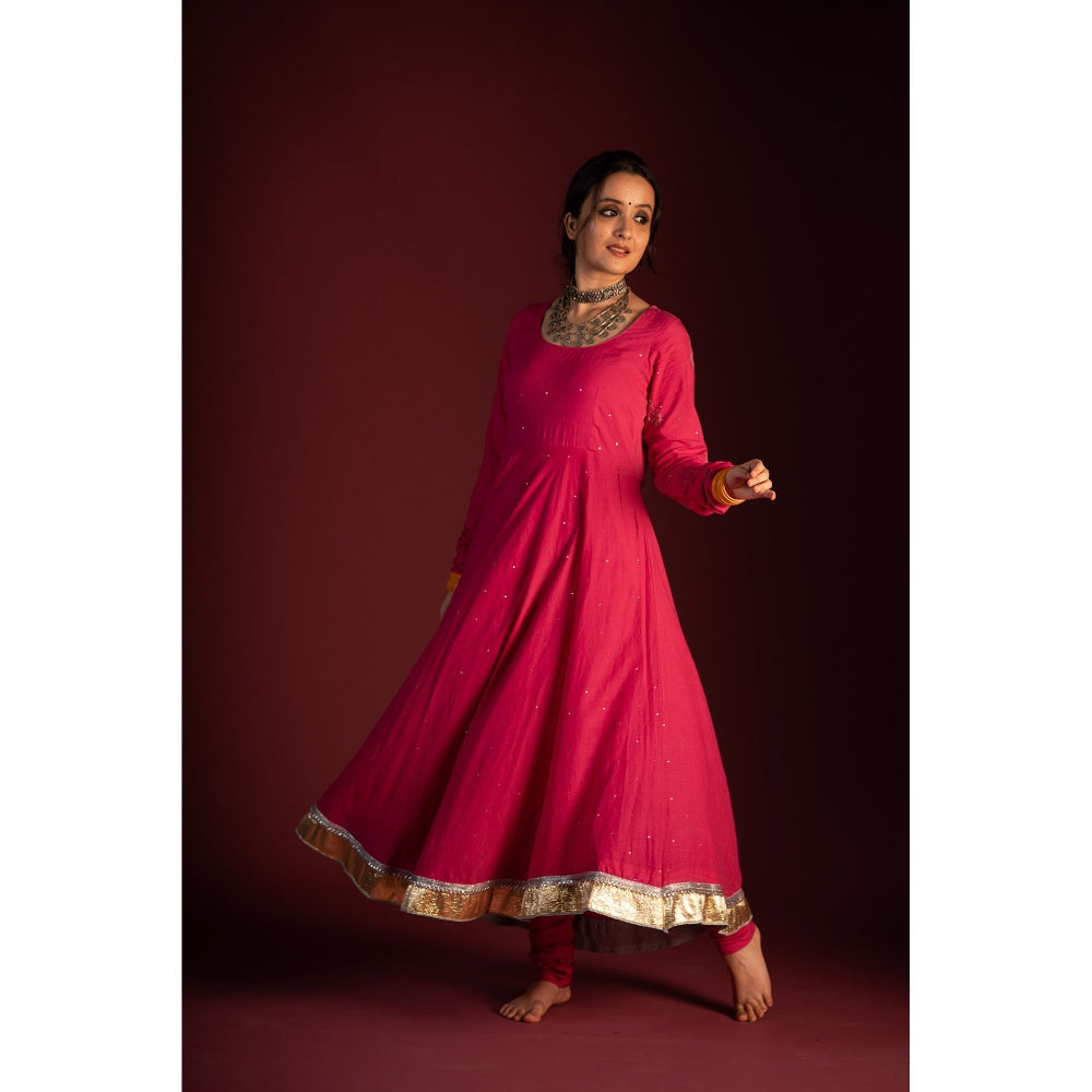 PANTS AND PAJAMAS Pink Mangal Churidar
