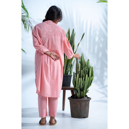 PANTS AND PAJAMAS Cerise Dark Blush Pink Cotton Bottom