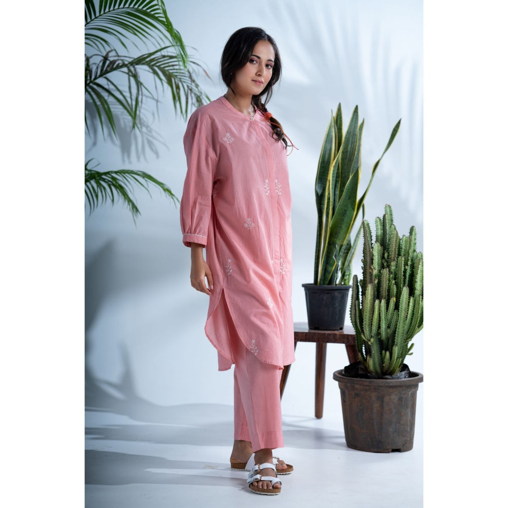 PANTS AND PAJAMAS Cerise Dark Blush Pink Cotton Bottom