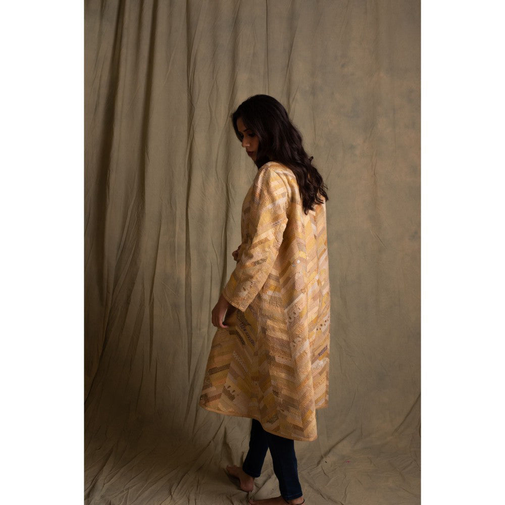 PRIYANKA RAAJIV Geetika Beige Blended Jacket