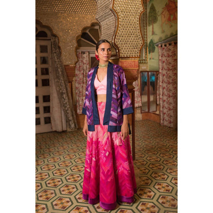 PRIYANKA RAAJIV Chakori Purple Patchwork Jacket