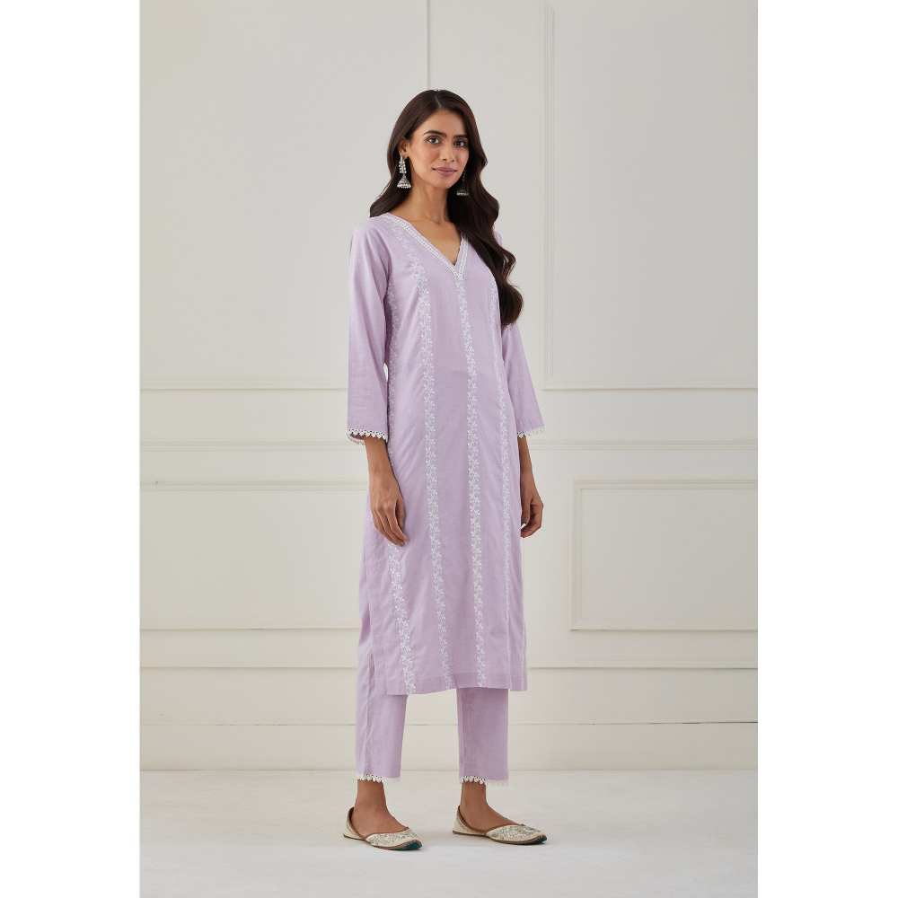 Priya Chaudhary Purple Embroidery Kurta