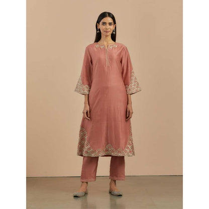 Priya Chaudhary Dust Pink Organza Dupatta