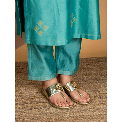 Priya Chaudhary Teal Blue Pants