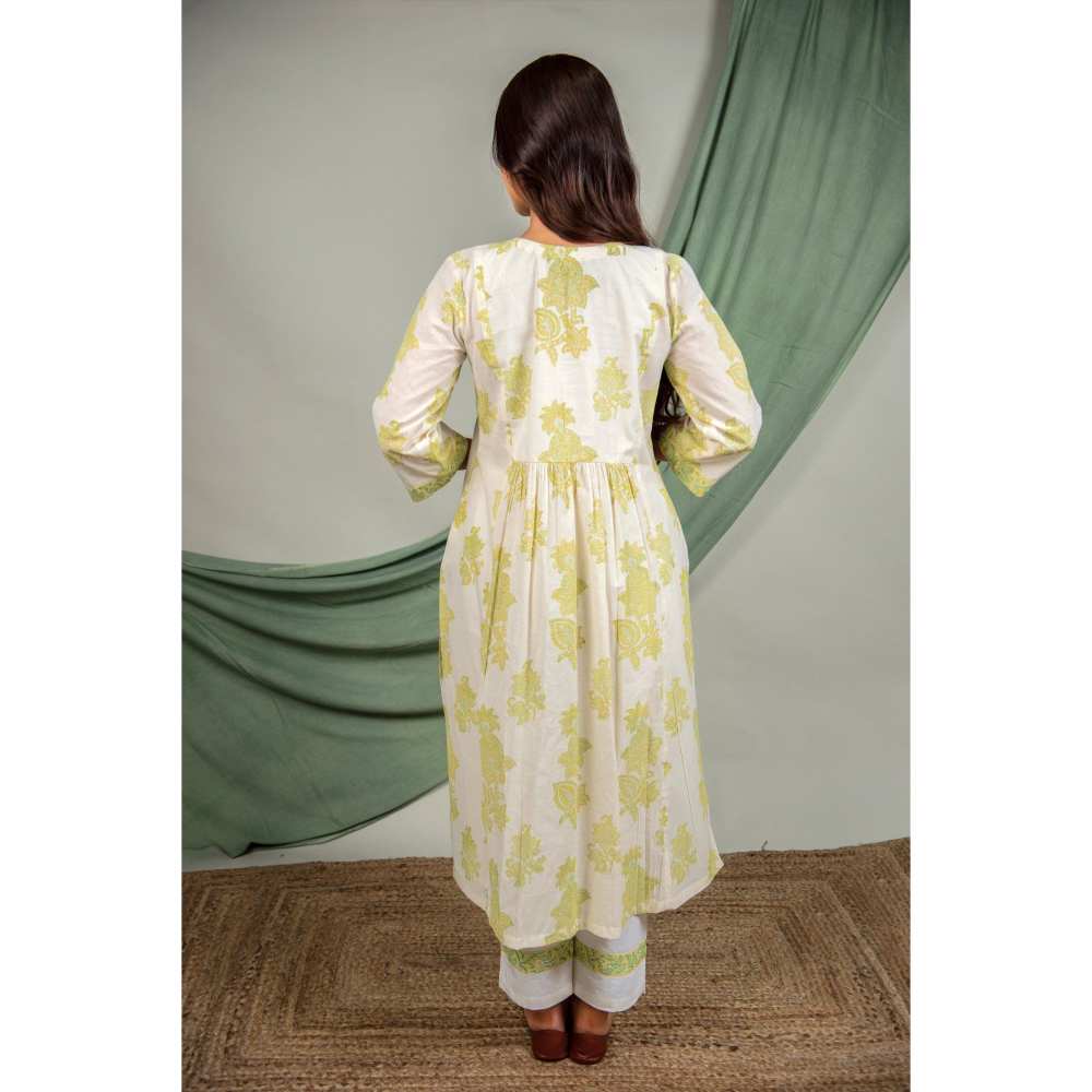 Priya Chaudhary Green Kurtas (Set of 2)