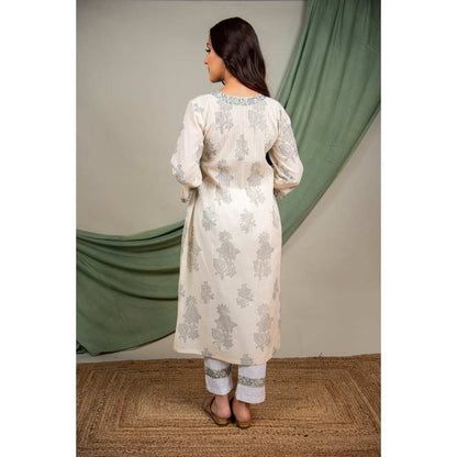 Priya Chaudhary Grey Kurtas (Set of 2)