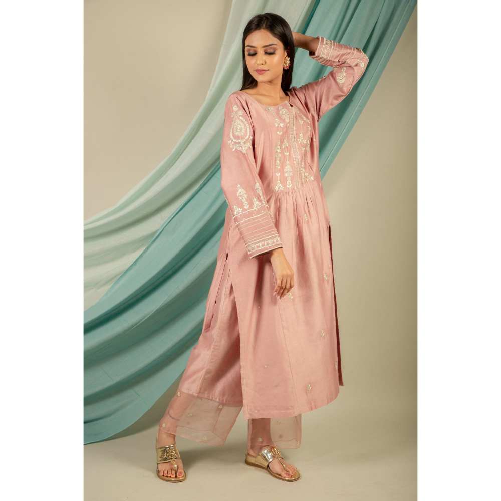 Priya Chaudhary Old Rose Kurtas (Set of 2)