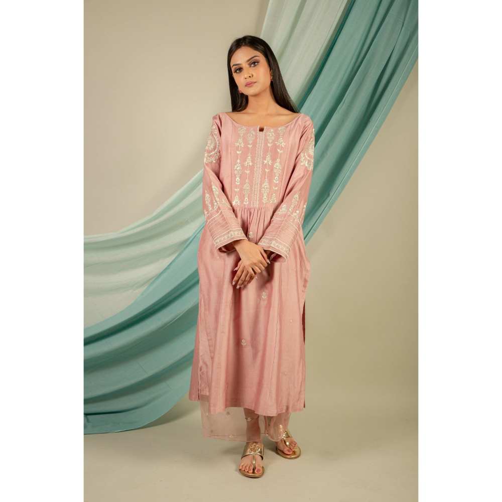 Priya Chaudhary Old Rose Kurtas (Set of 2)