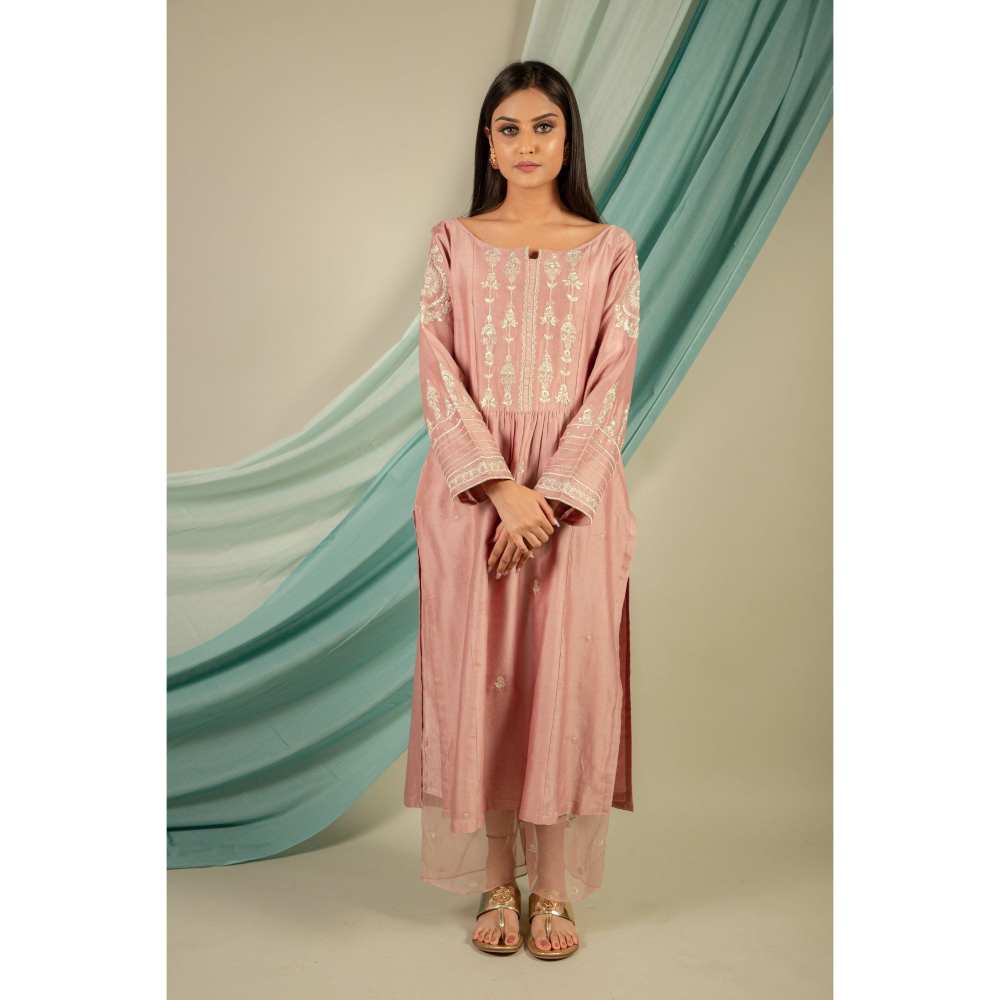 Priya Chaudhary Old Rose Kurtas (Set of 2)