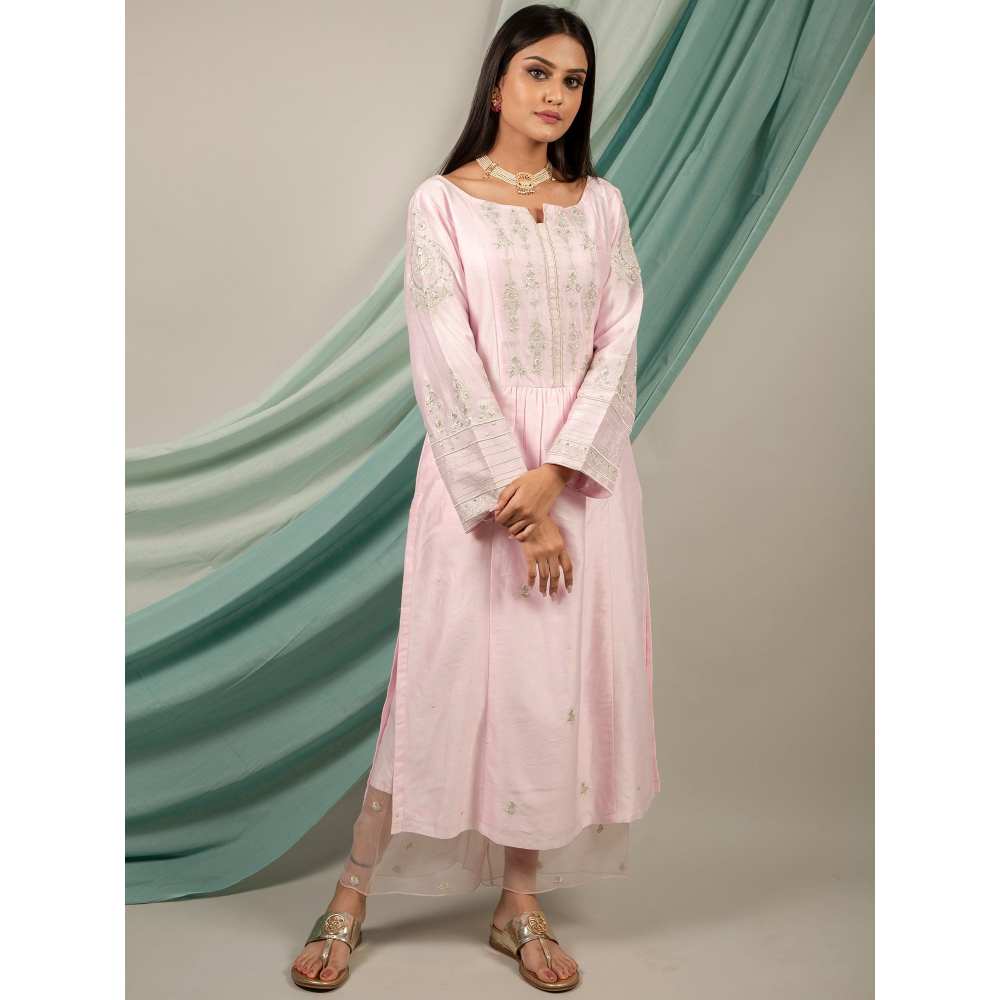 Priya Chaudhary Light Pink Kurtas (Set of 2)