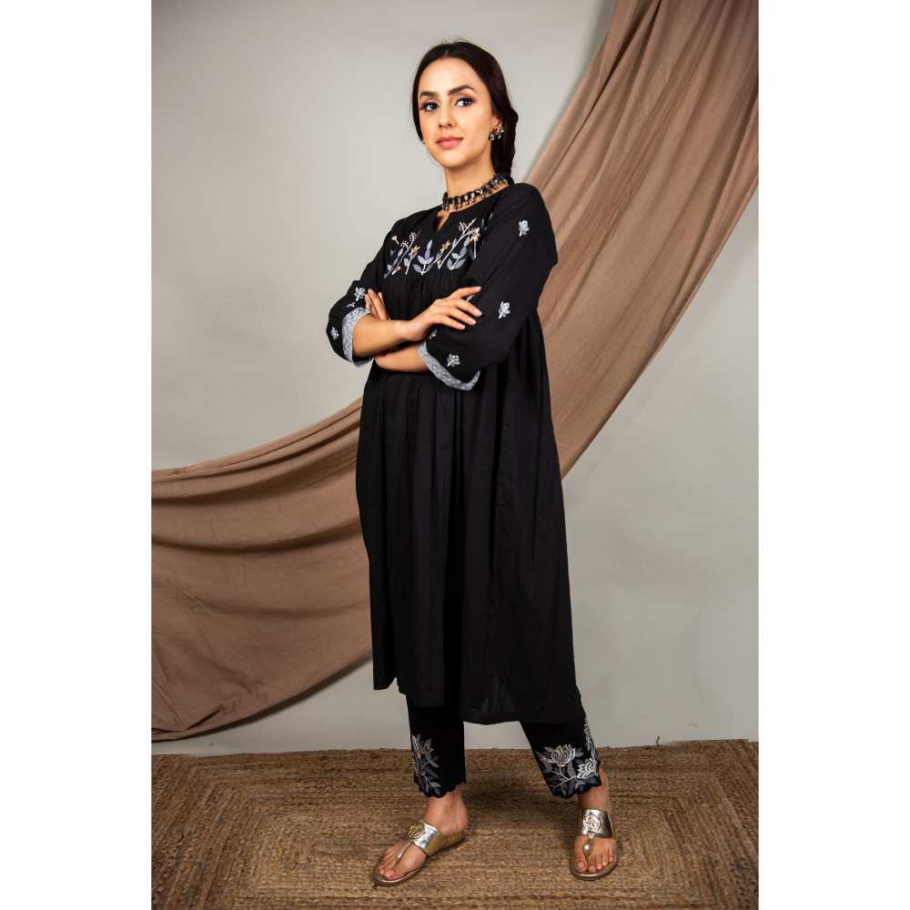 Priya Chaudhary Black Kurtas (Set of 3)