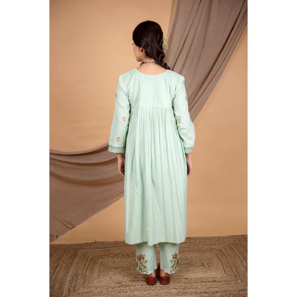 Priya Chaudhary Green Kurtas (Set of 3)