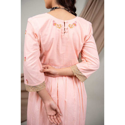 Priya Chaudhary Peach Kurtas (Set of 3)