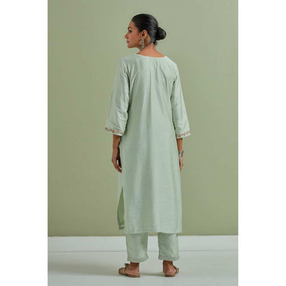 Priya Chaudhary Embroidered Green Kurtas (Set of 3)