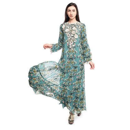 PS Pret by Payal Singhal Blue Embroidered Tiered Dress