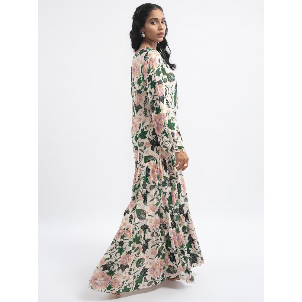 PS Pret by Payal Singhal White Abutilon Boho Maxi Dress