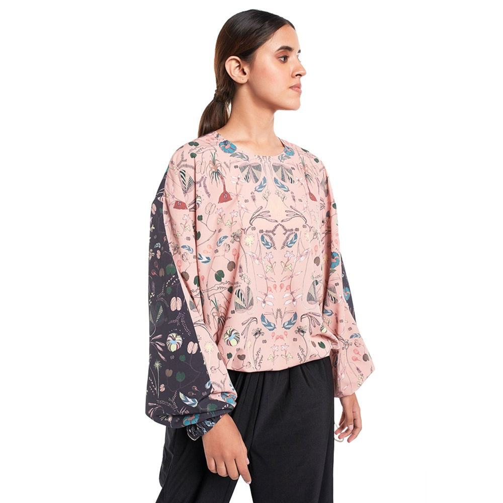 PS Pret by Payal Singhal Crepe Peach Floral Tunic