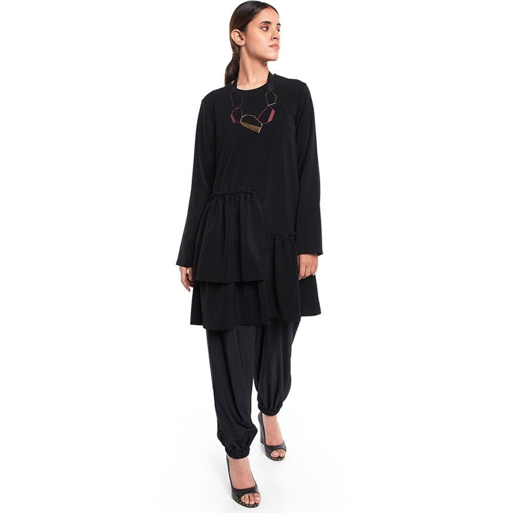 PS Pret by Payal Singhal Crepe Black Solids Tunic