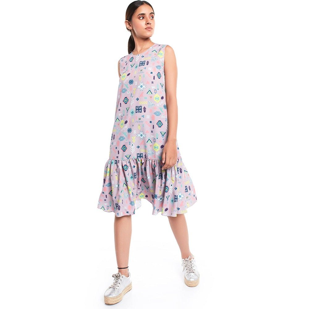 PS Pret by Payal Singhal Georgette Lavender Printed Tunic