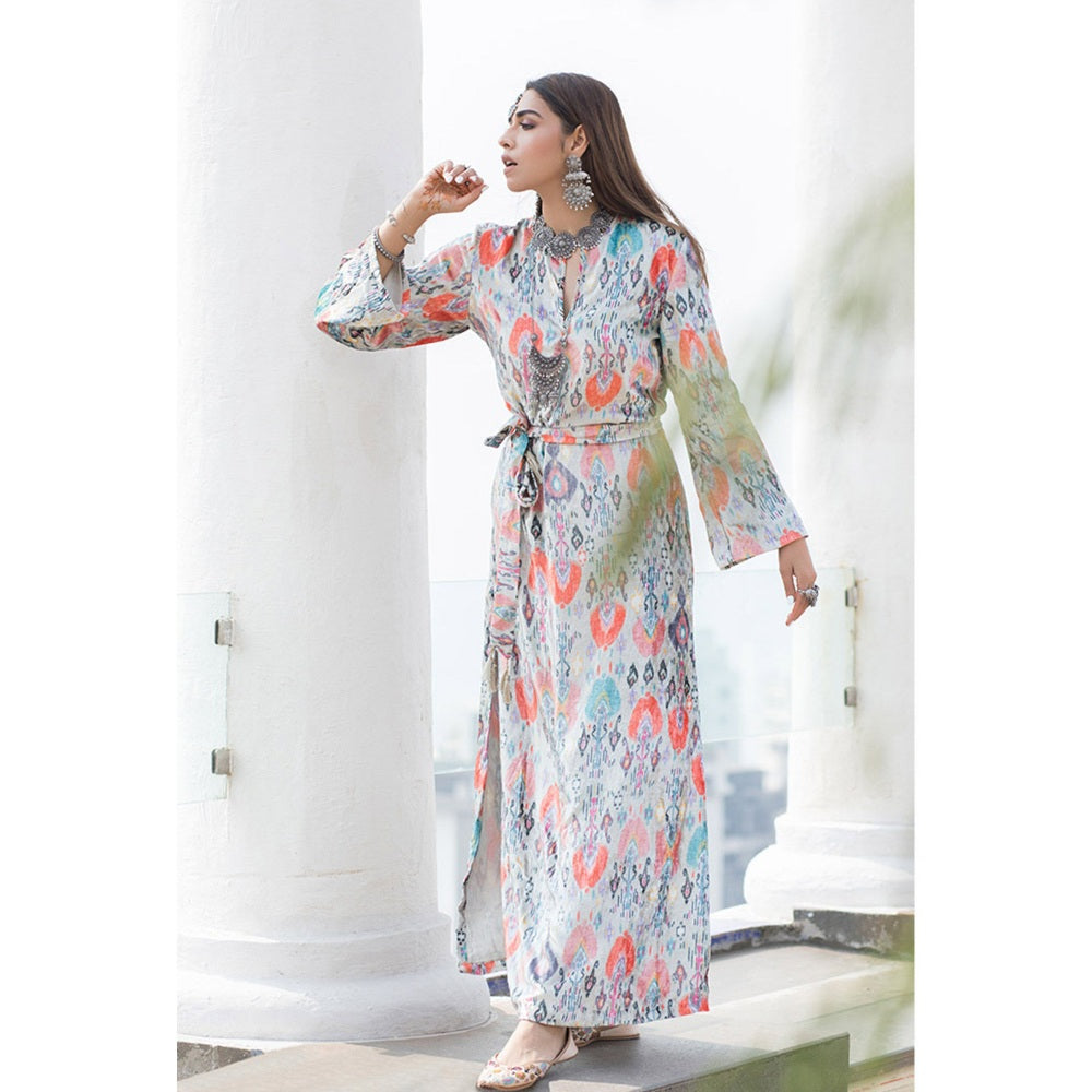 PS Pret by Payal Singhal Stone Printed Velvet Kaftaan