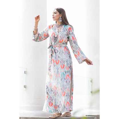 PS Pret by Payal Singhal Stone Printed Velvet Kaftaan