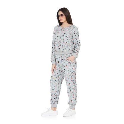 PS Pret by Payal Singhal Green Printed Art Crepe Top With Jogger Pant Set (Set of 2)