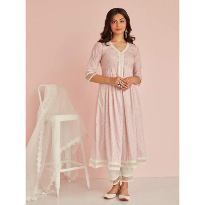 Roze Amaira Kurta (Set of 3)