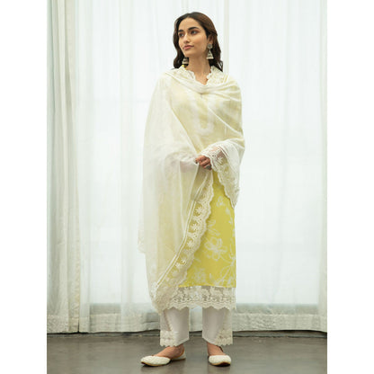 Roze Zard Kurta (Set of 3)