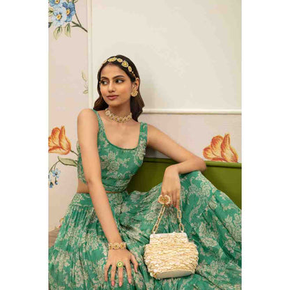 Roze Sara Lehenga (Set of 3)