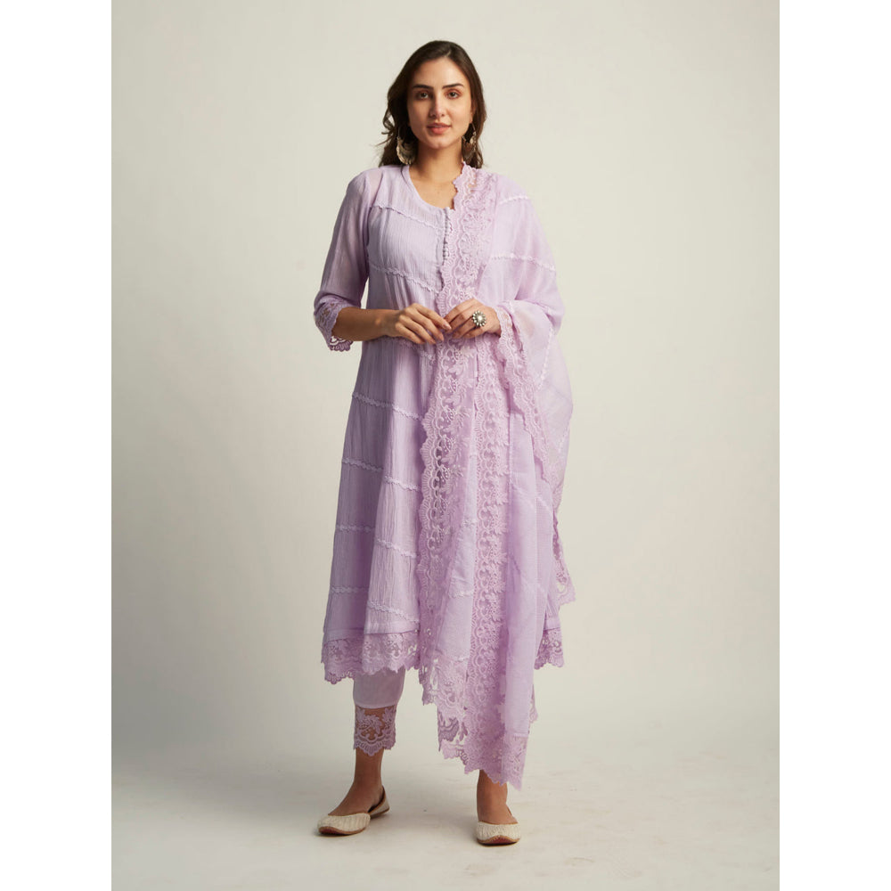 Roze Mahjabeen Lilac Kurta (Set of 3)
