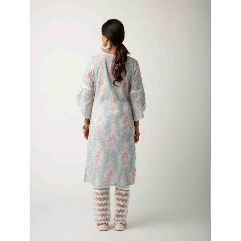 Roze Eishal Blue Kurta