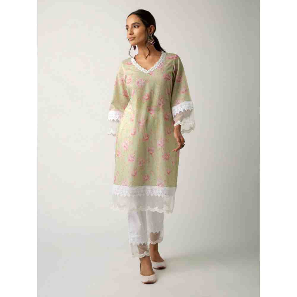 Roze Keya Mint Green Kurta