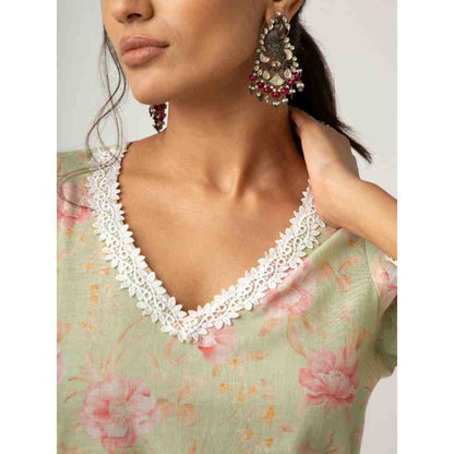 Roze Keya Mint Green Kurta