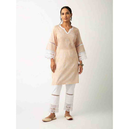 Roze Azhra Yellow Kurta (Set of 3)